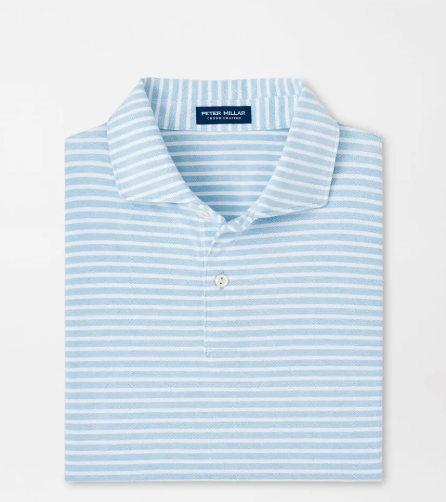 Albatross Stripe Cotton Blend Piqué Polo