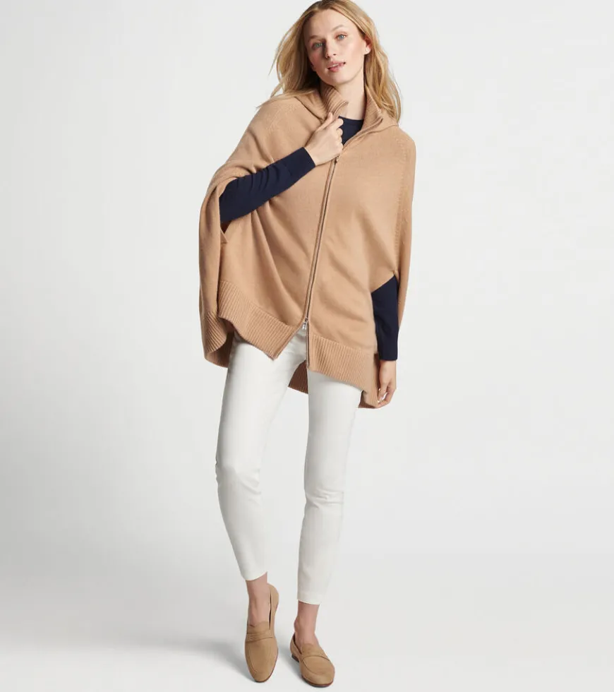 Gwyneth Zip Front Hooded Capelet