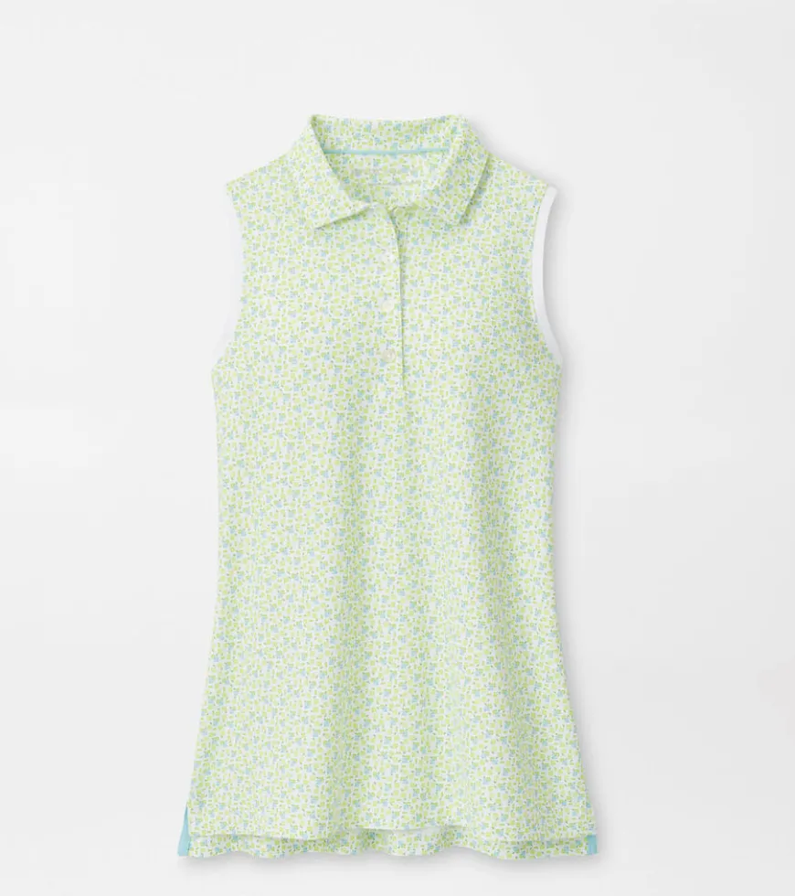 Main Squeeze Banded Sport Mesh Sleeveless Button Polo