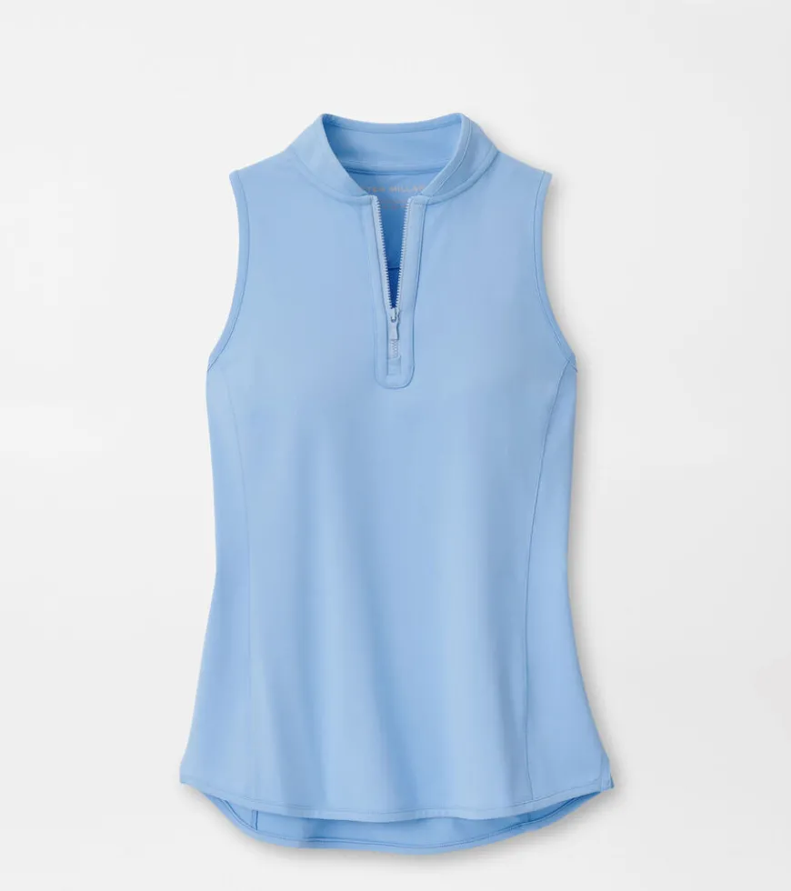 Shirley Sleeveless Zip Polo