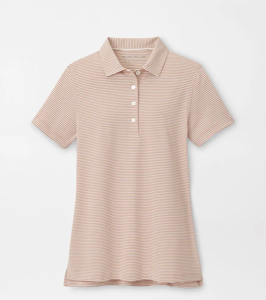Vista Stripe Sport Mesh Short Sleeve Button Polo