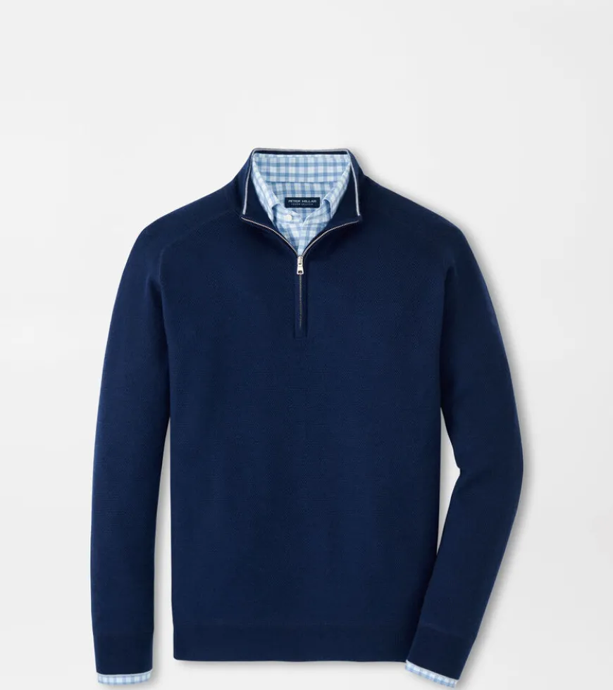 Voyager Cashmere-Silk Saddle Shoulder Quarter Zip